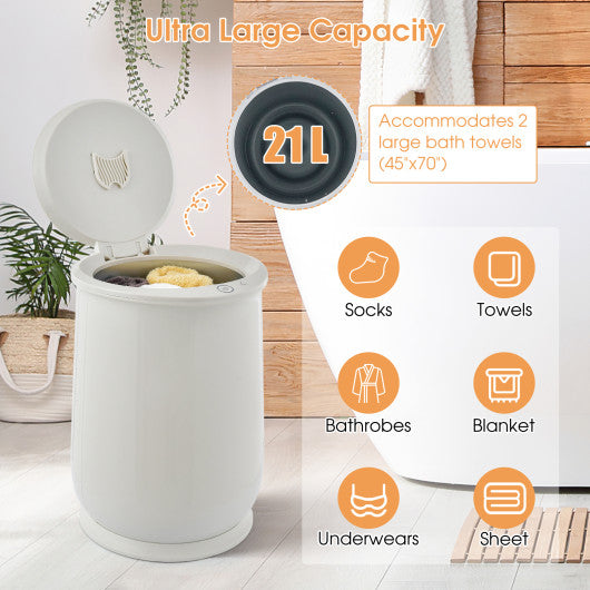 21L Bathroom Towel Warmer with Auto Shut-Gray - Set Shop and Smile