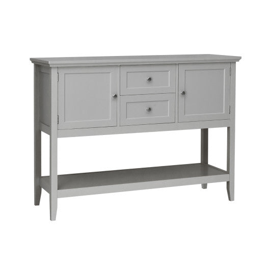 Wooden Sideboard Buffet Console Table  with Drawers and Storage-Gray - Set Shop and Smile