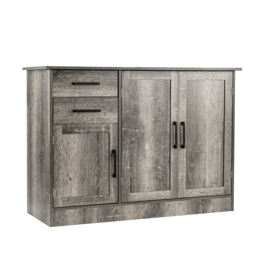 Buffet Storage Cabinet  Kitchen Sideboard with 2 Drawers-Gray - Set Shop and Smile