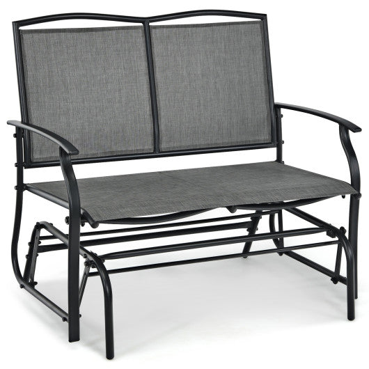 Iron Patio Rocking Chair for Outdoor Backyard and Lawn-Gray - Set Shop and Smile
