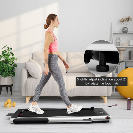 2.25HP 2 in 1 Folding Treadmill with APP Speaker Remote Control-Black - Set Shop and Smile