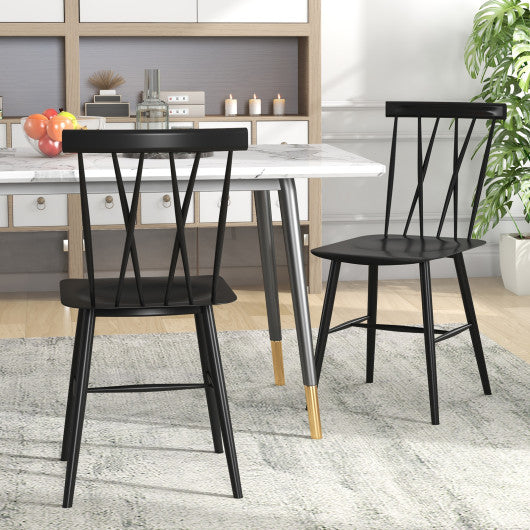 Set of 2 Modern Dining Chairs with Backrest - Set Shop and Smile