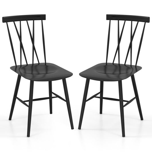 Set of 2 Modern Dining Chairs with Backrest - Set Shop and Smile