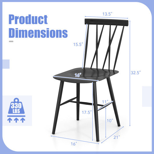 Set of 2 Modern Dining Chairs with Backrest - Set Shop and Smile