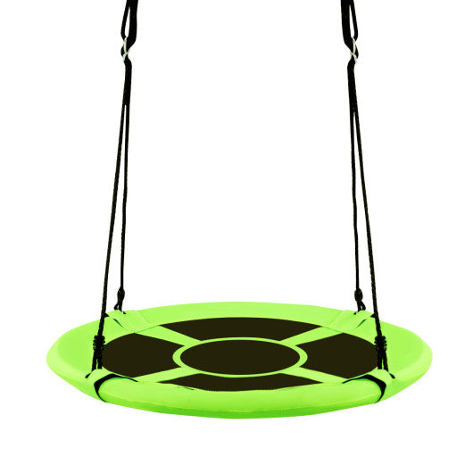 40 Inch Flying Saucer Tree Swing Indoor Outdoor Play Set-Green - Set Shop and Smile