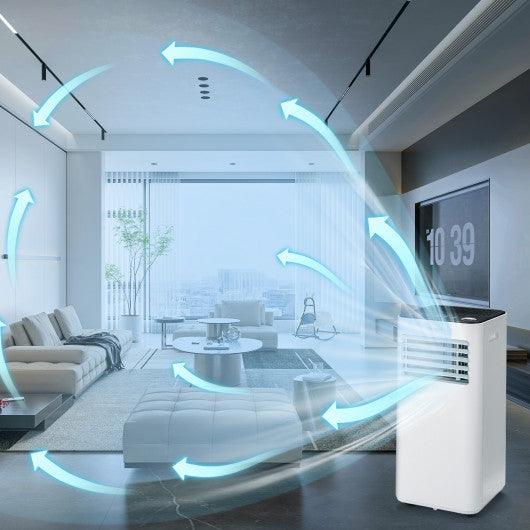 10000 BTU Portable Air Conditioner with Fan Dehumidifier Sleep Mode-White at Set Shop and Smile