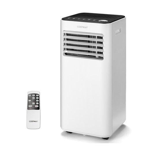 10000 BTU Portable Air Conditioner with Fan Dehumidifier Sleep Mode-White at Set Shop and Smile