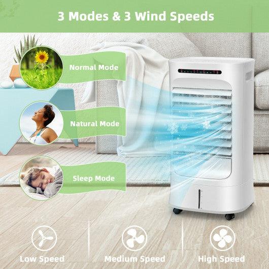 4-in-1 Portable Evaporative Air Cooler with Timer and 3 Modes-White at Set Shop and Smile