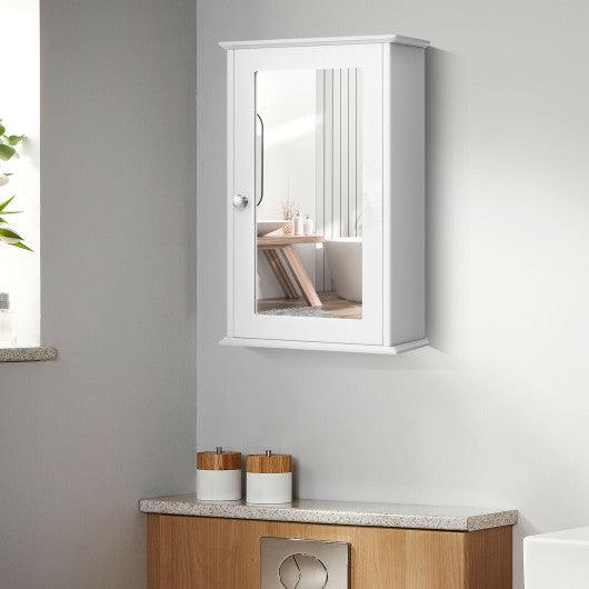 Bathroom Wall Cabinet with Single Mirror Door at Set Shop and Smile