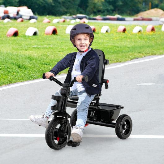 4-in-1 Baby Tricycle Toddler Trike with Convertible Seat-Gray at Set Shop and Smile