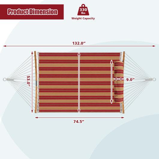 Outdoor Hammock with Detachable Pillow-Red at Set Shop and Smile