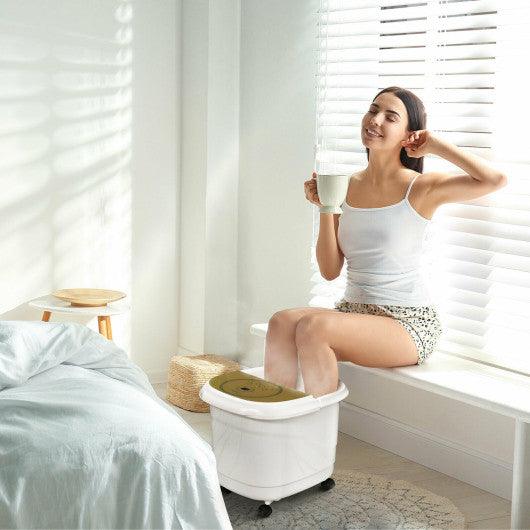 Foot Spa Bath Massager with 3-Angle Shower and Motorized Rollers-Coffee at Set Shop and Smile