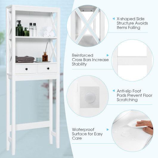 Toilet Space Saver Bathroom Organizer Storage Shelf with Drawers at Set Shop and Smile