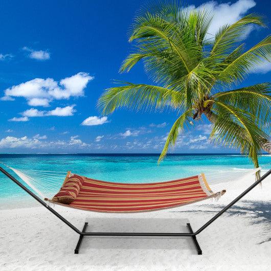 Outdoor Hammock with Detachable Pillow-Red at Set Shop and Smile