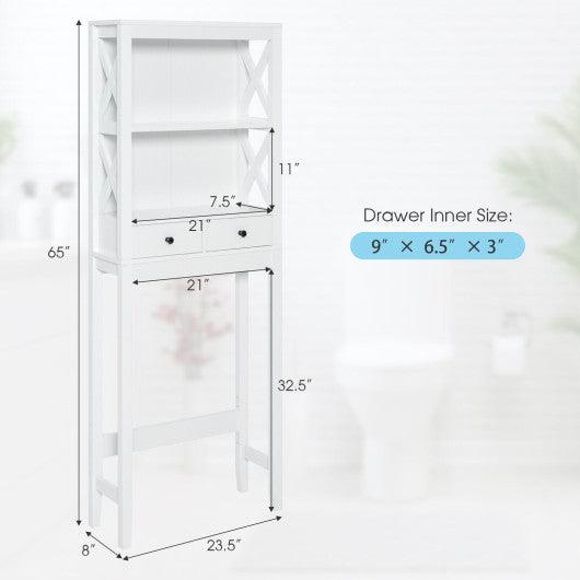 Toilet Space Saver Bathroom Organizer Storage Shelf with Drawers at Set Shop and Smile