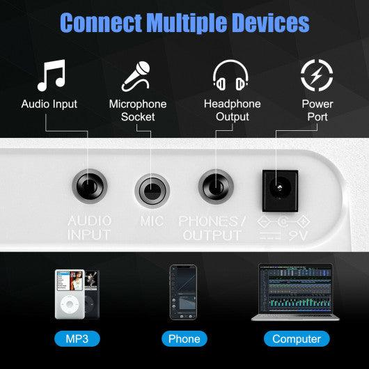 61-Key Electric Piano Keyboard for Beginner-White at Set Shop and Smile