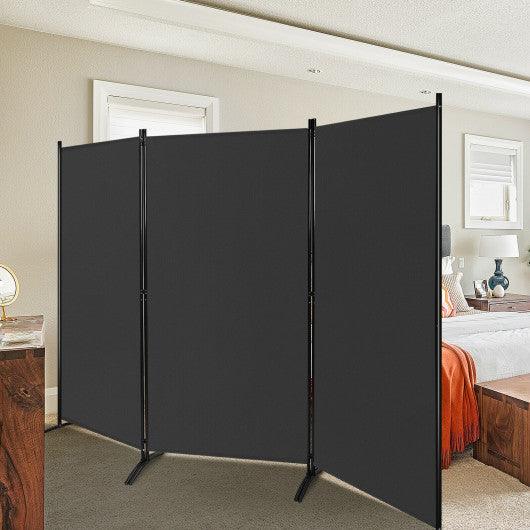 3-Panel Room Divider Folding Privacy Partition Screen for Office Room-Black at Set Shop and Smile