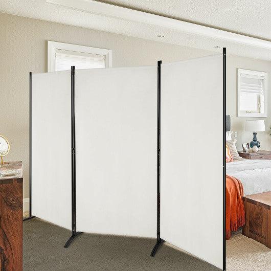 3-Panel Room Divider Folding Privacy Partition Screen for Office Room-White at Set Shop and Smile