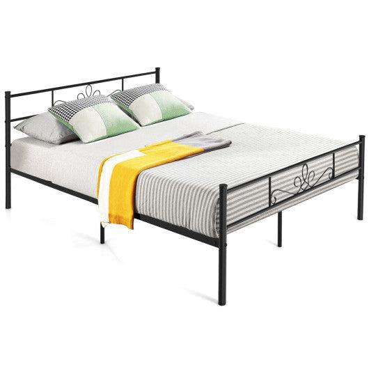 Twin/Full/Queen Size Metal Bed Frame with Headboard and Footboard-Queen Size at Set Shop and Smile