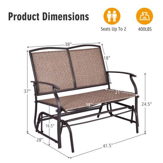 Iron Patio Rocking Chair for Outdoor Backyard and Lawn at Set Shop and Smile