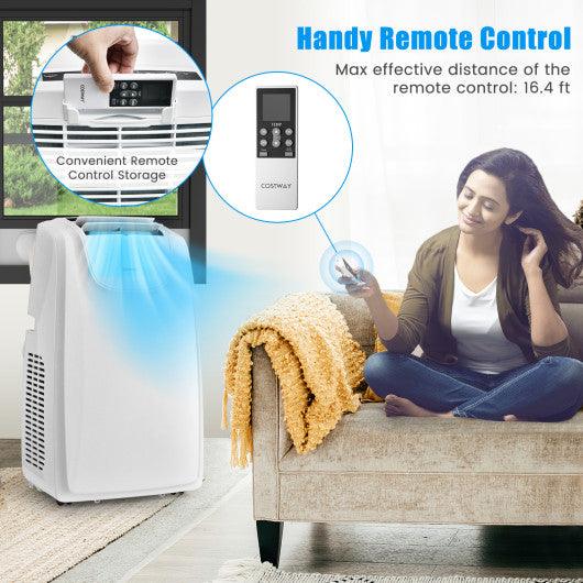 11500 BTU Dual Hose Portable Air Conditioner with Remote Control-White at Set Shop and Smile