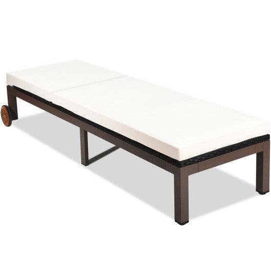 Back Adjustable Cushioned Patio Rattan Lounge Chair at Set Shop and Smile