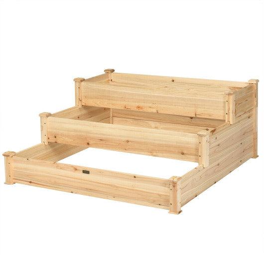 3 Tier Elevated Wooden Vegetable Garden Bed at Set Shop and Smile