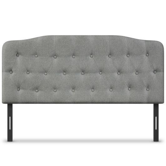 Queen Upholstered Headboard with Adjustable Heights-Light Gray at Set Shop and Smile