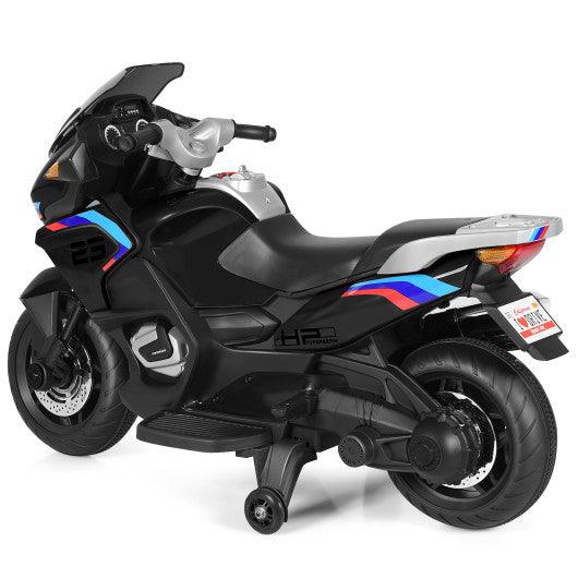 12V Kids Ride On Motorcycle Electric Motor Bike-Black at Set Shop and Smile