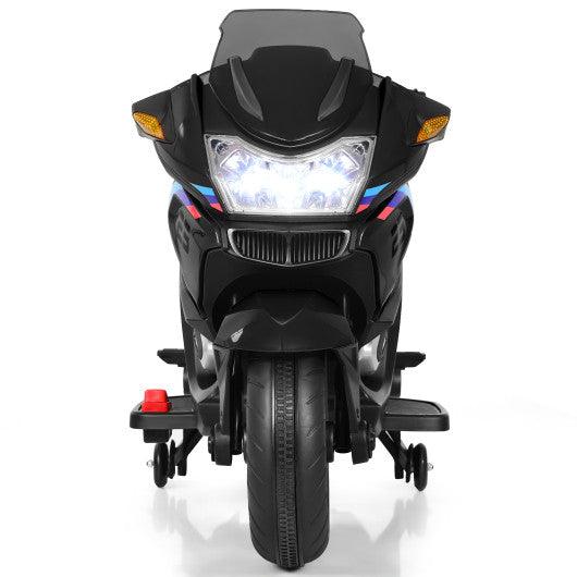12V Kids Ride On Motorcycle Electric Motor Bike-Black at Set Shop and Smile