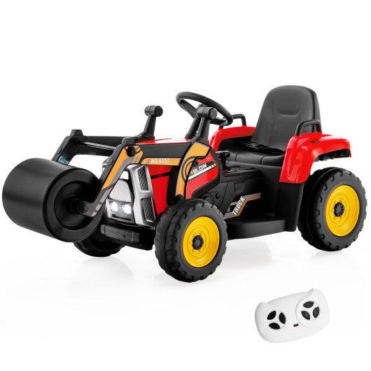 12V Kids Ride on Road Roller with 2.4G Remote Control-Red at Set Shop and Smile
