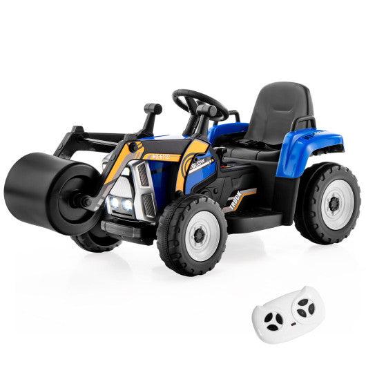 12V Kids Ride on Road Roller with 2.4G Remote Control-Blue at Set Shop and Smile
