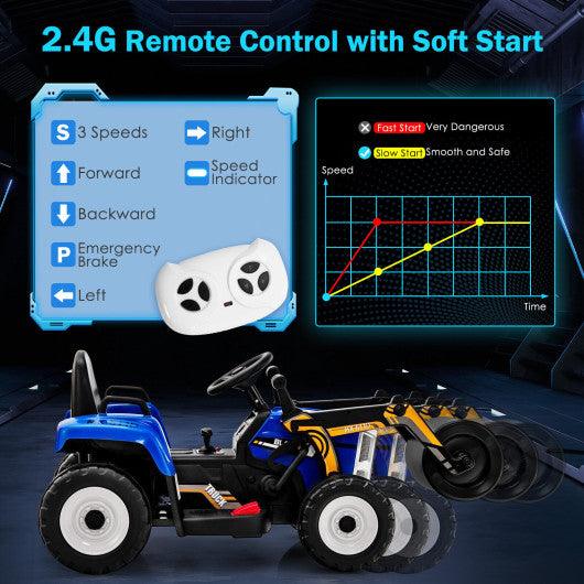 12V Kids Ride on Road Roller with 2.4G Remote Control-Blue at Set Shop and Smile