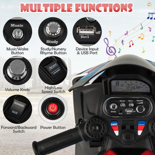 12V Licensed BMW Kids Motorcycle Ride-On Toy for 37-96 Months Old Kids-Red at Set Shop and Smile