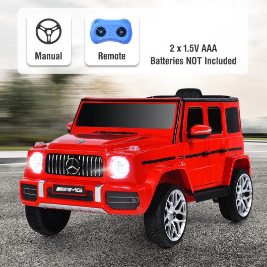12V Mercedes-Benz G63 Licensed Kids Ride On Car with Remote Control-Red at Set Shop and Smile