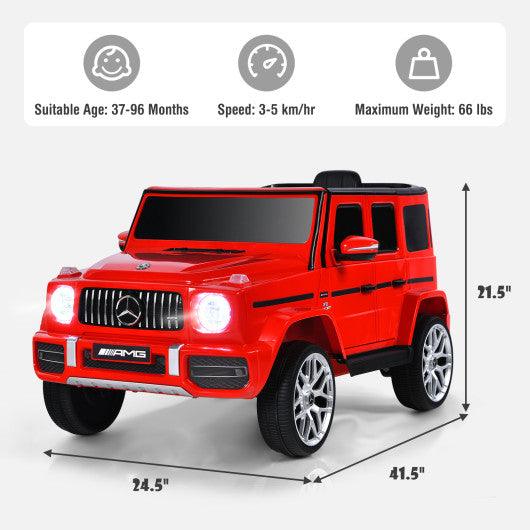 12V Mercedes-Benz G63 Licensed Kids Ride On Car with Remote Control-Red at Set Shop and Smile