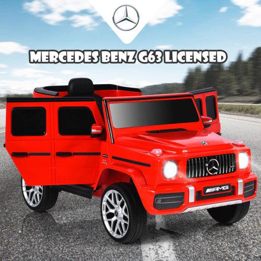 12V Mercedes-Benz G63 Licensed Kids Ride On Car with Remote Control-Red at Set Shop and Smile