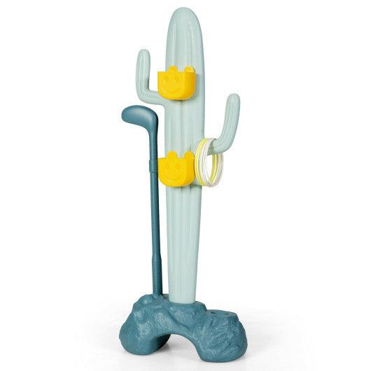 3-in-1 Cactus Toy Stand Sports Activity Center with Golf and Ring-Toss at Set Shop and Smile