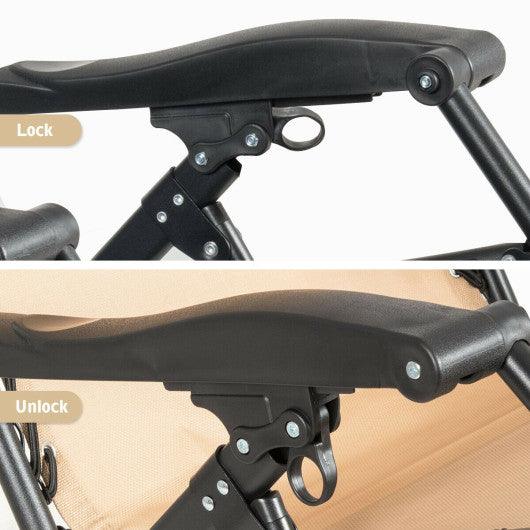 Oversize Lounge Chair with Cup Holder of Heavy Duty for outdoor-Beige at Set Shop and Smile