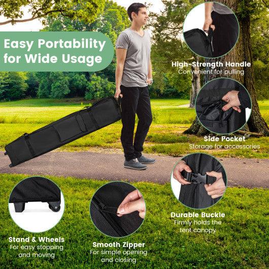 13 x 13 Feet Pop-Up Patio Canopy Tent with Shelter and Wheeled Bag-Gray at Set Shop and Smile