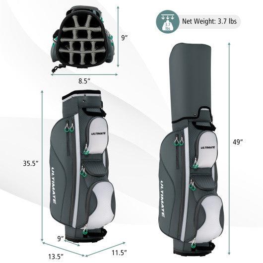 14 Dividers Golf Cart Bag with 7 Zippered Pocket at Set Shop and Smile