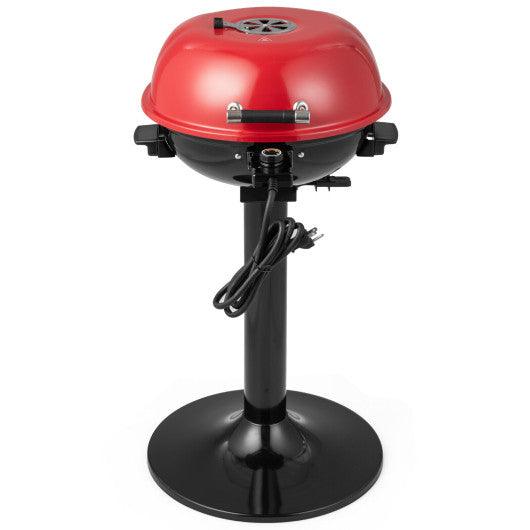 1600W Electric BBQ Grill with Removable Non-Stick Warming Rack-Red at Set Shop and Smile