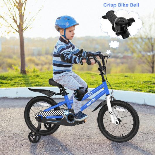 16 Inch Kid's Bike with Removable Training Wheels-Navy at Set Shop and Smile