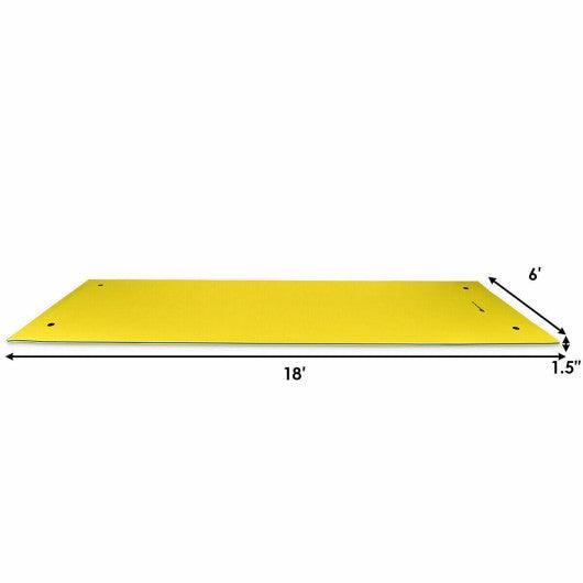 3 Layer Floating Water Pad Foam Mat-Yellow at Set Shop and Smile
