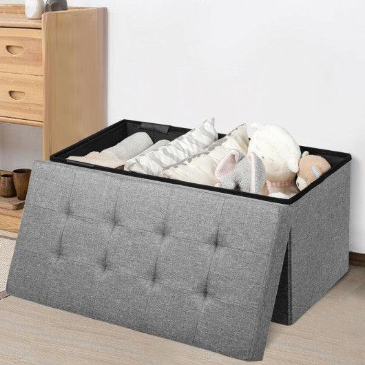 31.5 Inch Fabric Foldable Storage with Removable Storage Bin-Light Gray at Set Shop and Smile