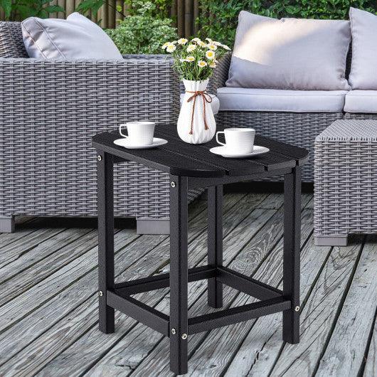 18 Inch Weather Resistant Side Table for Garden Yard Patio-Black at Set Shop and Smile