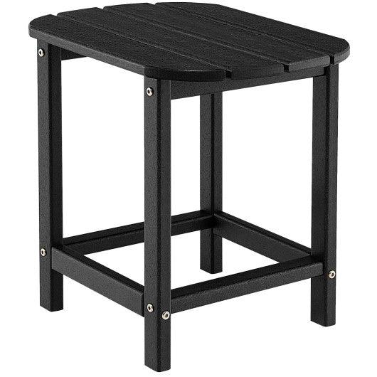 18 Inch Weather Resistant Side Table for Garden Yard Patio-Black at Set Shop and Smile