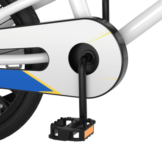 18 Feet Kid's Bike with Removable Training Wheels-White at Set Shop and Smile