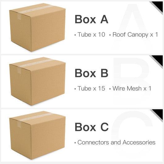 Large Walk in Shade Cage Chicken Coop with Roof Cover-13' at Set Shop and Smile