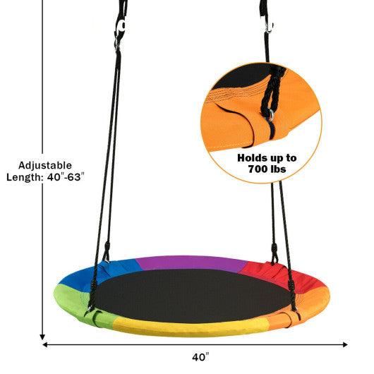 40 Inch Flying Saucer Tree Swing Outdoor Play for Kids at Set Shop and Smile